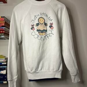 Vintage 1990 Crewneck Sweatshirt a Little Bit Country Size M